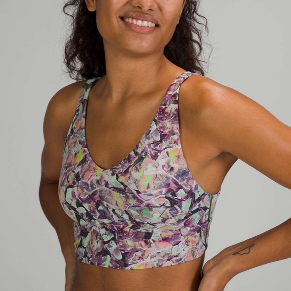 lululemon athletica Other - lululemon athletica In Alignment Long Line Bra - Terazzo Glaze Multi